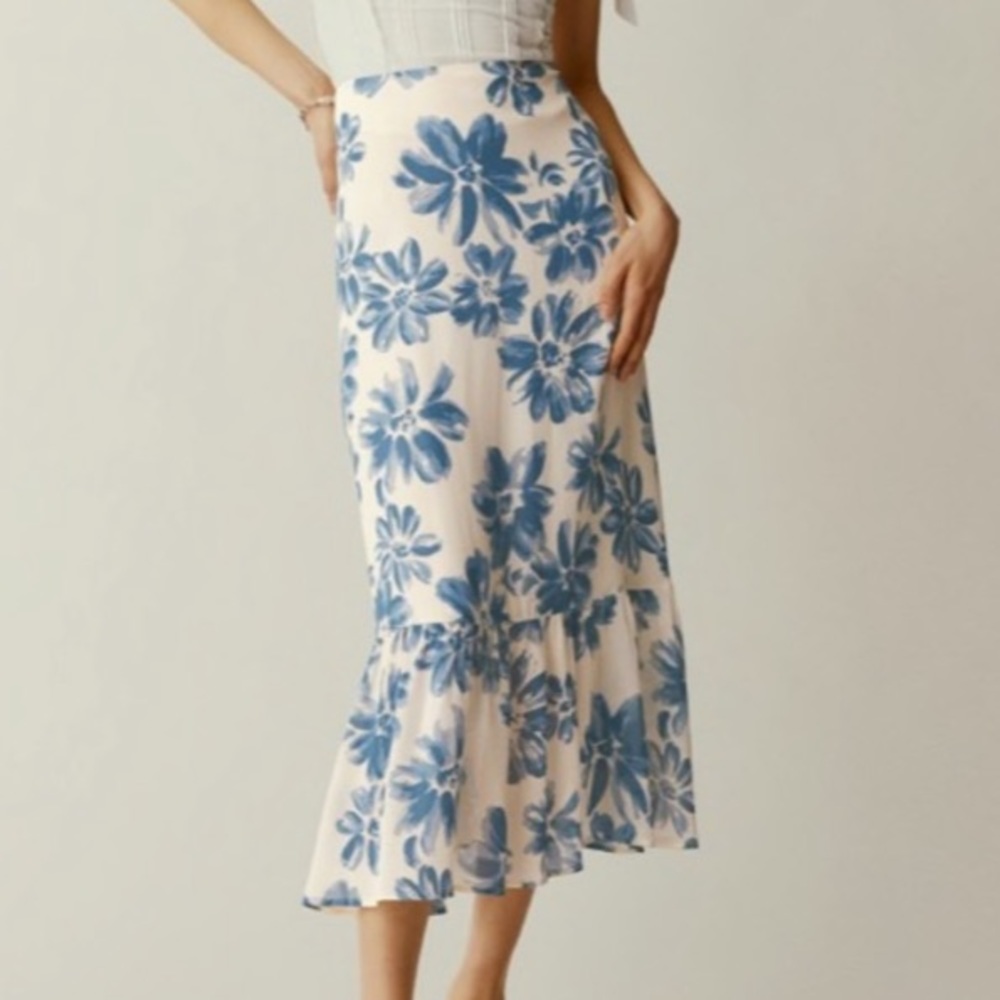 REFORMATION ROMA FLORAL SKIRT SZ 12